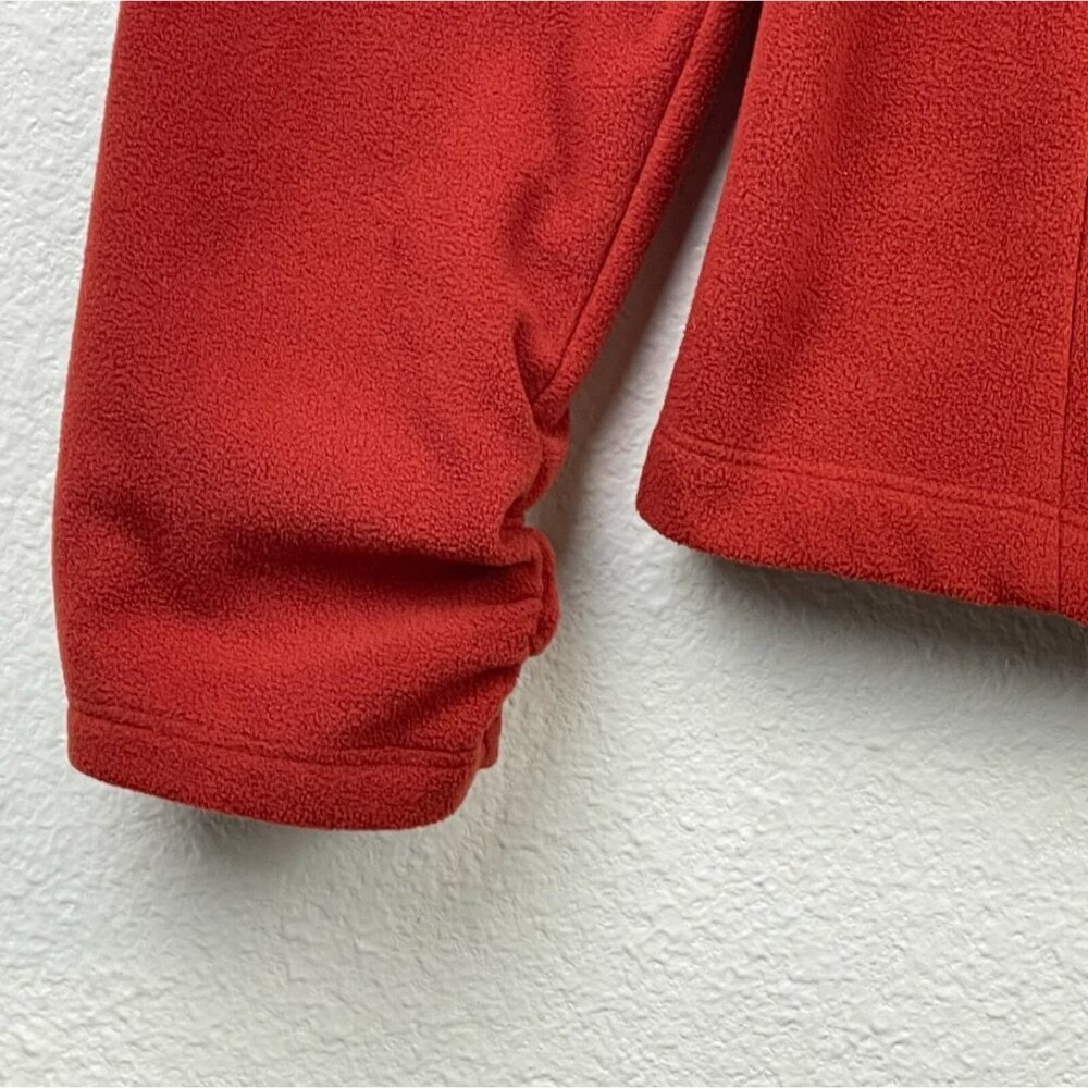 REI Sweater Women's Size S Fleece Pullover Half Zip Turtleneck Ruched Sleeve Red - Picture 6 of 8